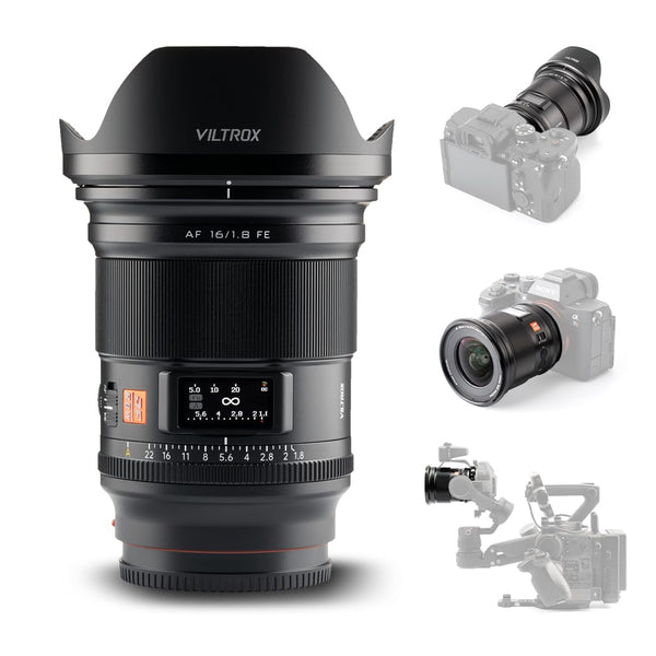 Viltrox AF 16 F1.8 FE per Sony E-Mount Viltrox AF 16 F1.8 FE per Sony E-Mount